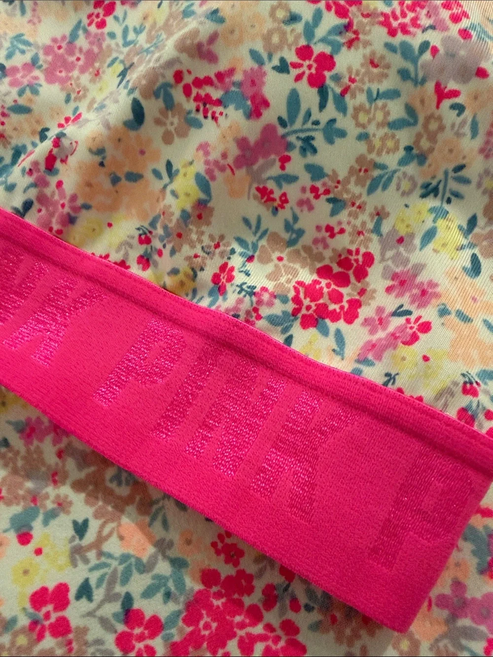 PINK Victoria's Secret Pink Floral Bralette & Legging Set